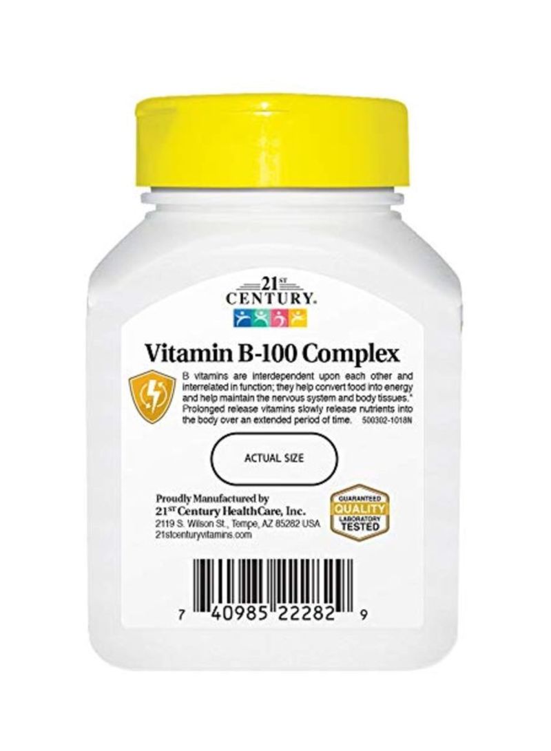 القرن الحادي والعشرون مكمل غذائي بمركب فيتامين B-100 ذو تأثير طويل لدعم الطاقة - 60 قرص - Image 2